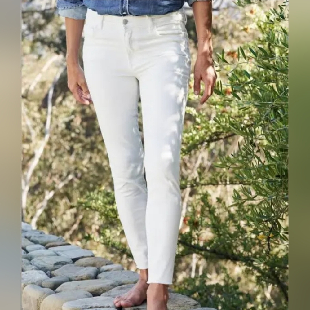 Pre-owned Frank & Eileen Sligo Skinny Jean Vintage White Denim Size 27